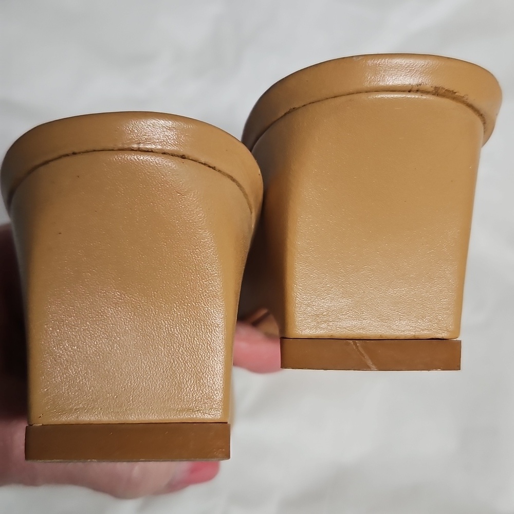 Tommy Bahama Mules All Leather Made in Spain 6M EUC Nude Natural Tan - Picture 6 of 10